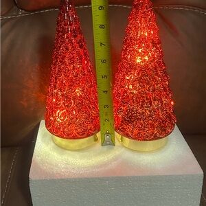 Red Glass Christmas Tree Lights